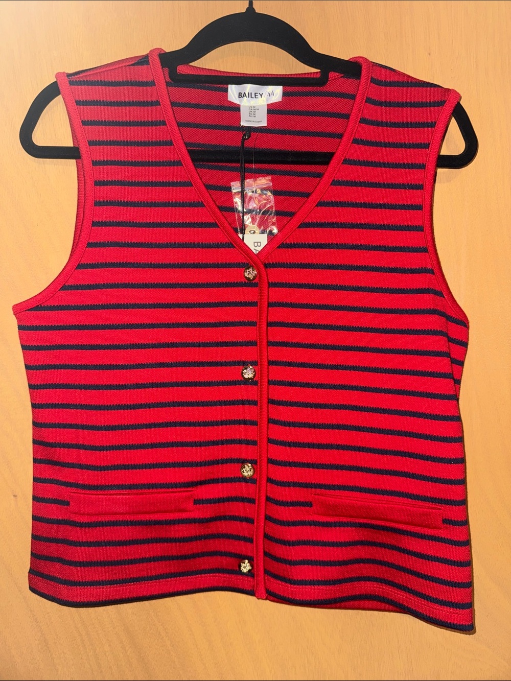 Bailey/44 Red & Navy Striped Tabk